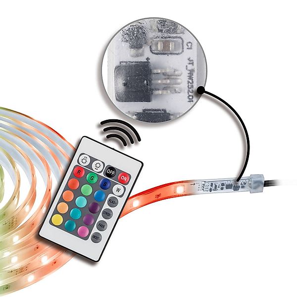 Paulmann LED-Streifen SimpLED Outdoor Basisset 5m IP44 13W 45lm/m RGB besch günstig online kaufen