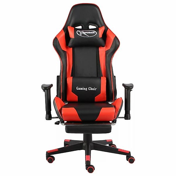 vidaXL Gaming-Stuhl mit Fußstütze Drehbar Rot PVC günstig online kaufen