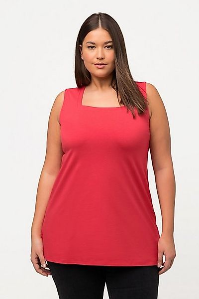 Ulla Popken Longshirt Longtop Classic Fit Carré-Ausschnitt ärmellos günstig online kaufen