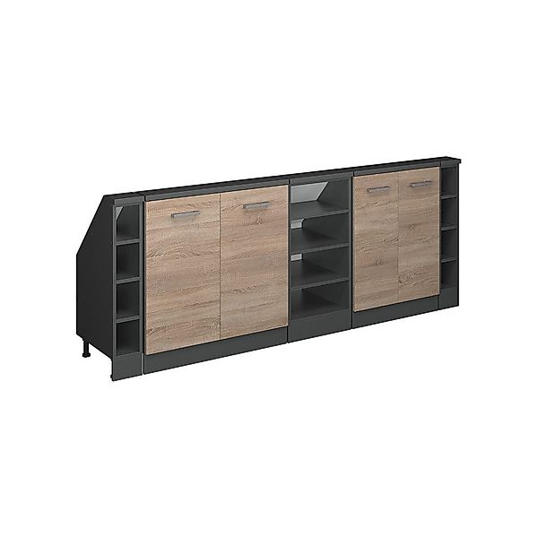 Vicco Unterschrank R-Line, Sonoma/Anthrazit, 215 cm günstig online kaufen
