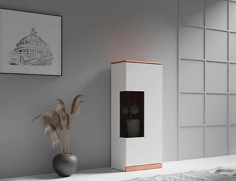 Home affaire Vitrine »Ribe,125cm hoch,4 Fächer,1Glasboden variabel einsetzb günstig online kaufen