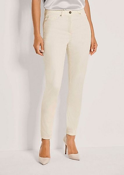 MADELEINE Stoffhose Baumwollhose mit Nadelstreifen Stoffhose mit Formbund, günstig online kaufen
