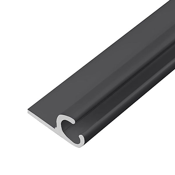 LYSEL® U-Laufschiene Kederschiene Kederleiste Aluminium grau günstig online kaufen