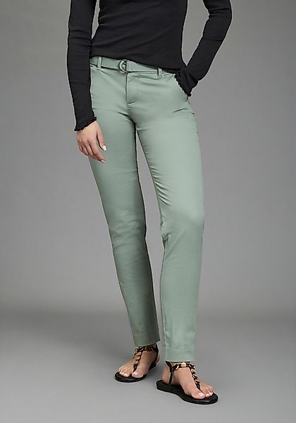 AJC Chinohose (2-tlg) in lässiger Form mit konstrastfarbendem Gürtel günstig online kaufen
