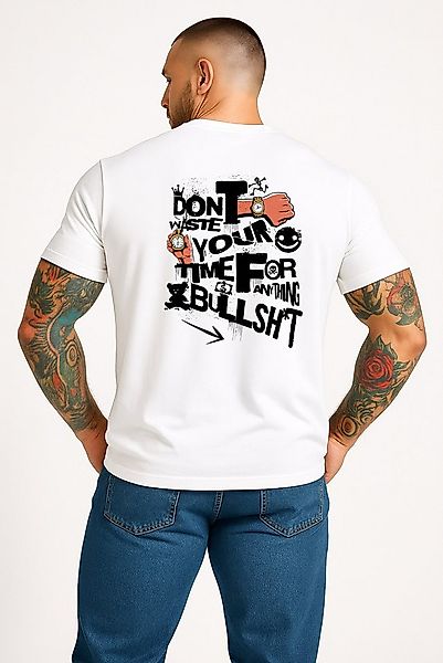 Banco Print-Shirt Herren „Don’t Waste Time“ mit Spruch-Print – Streetwear S günstig online kaufen