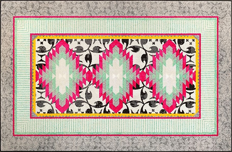 wash+dry by Kleen-Tex Fußmatte "Tribal Pop" rechteckig 7 mm Höhe auch als L günstig online kaufen