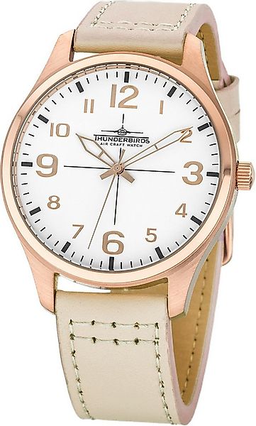 Thunderbirds Quarzuhr TB5000-13, Damenuhr mit 40 mm Gehäuse, IP-Rosé, Leder günstig online kaufen