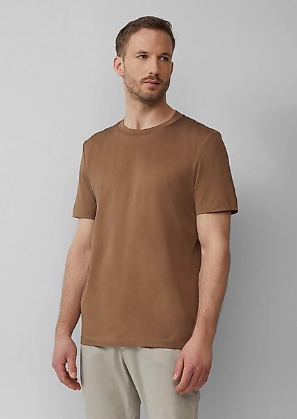 s.Oliver BLACK LABEL Kurzarmshirt T-Shirt mit Crew Neck aus mercerisiertem günstig online kaufen