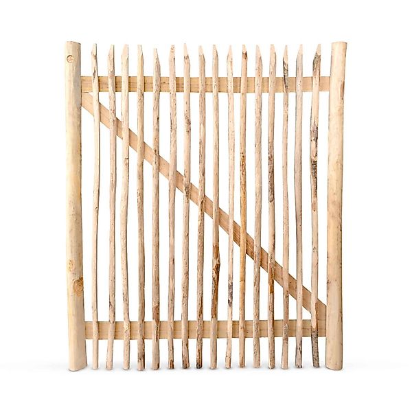 Stiltreu Genageltes Staketenzaun-Tor Edelkastanie Breite 150 cm Höhe 175 cm günstig online kaufen