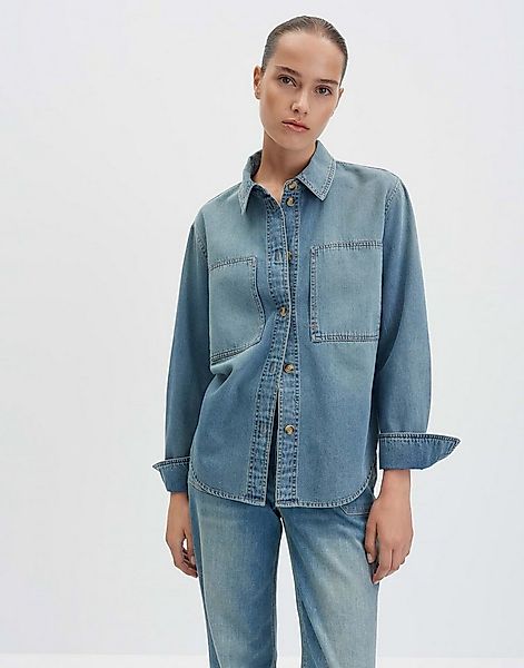 someday Jeansbluse ZUTIE Slim aus nachhaltigem BCI Cotton Weicher Denim mit günstig online kaufen