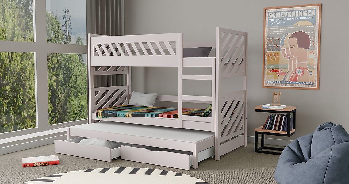 thematys Etagenbett 90x200cm Hochbett mit Rausfallschutz günstig online kaufen