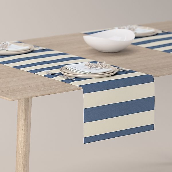 Tischläufer, blau-weiß, 40 x 130 cm, Quadro (143-90) günstig online kaufen