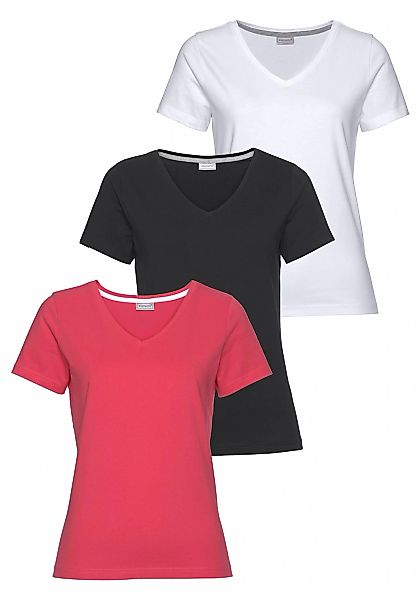 Eastwind T-Shirt Packung, 3er-Pack, 3 Stk. Kurzarm, figurumspielend, aus Ba günstig online kaufen