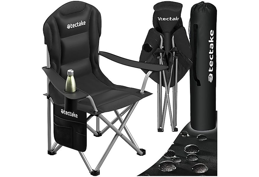 tectake Campingstuhl Angelstuhl Gepolstert MTX, mit Getränkehalter inkl. Tr günstig online kaufen