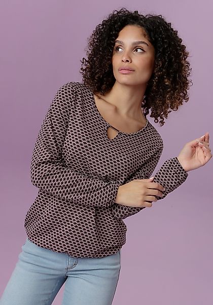 Aniston SELECTED Langarmshirt in unterschiedlichen Drucken, günstig online kaufen
