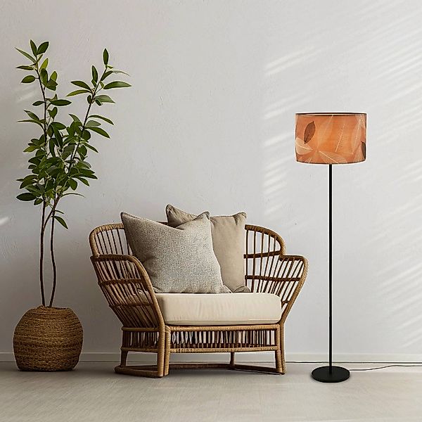 Briloner Leuchten LED Stehlampe Stehleuchte E27 Boho Natur Beige Wohnzimmer günstig online kaufen