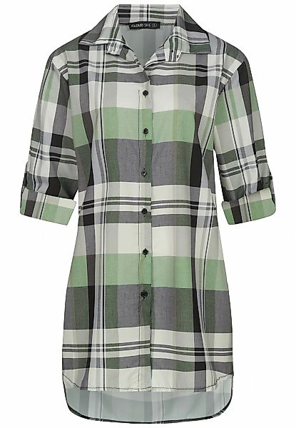 CLOUD 5IVE Klassische Bluse "CLOUD 5IVE Turn Up 3/4 Arm Bluse kariert BIG" günstig online kaufen