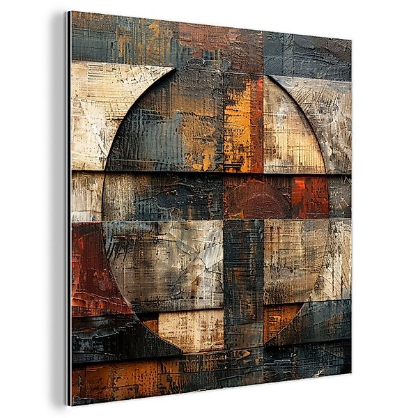 MuchoWow Metallbild Kunst - Braun - günstig online kaufen