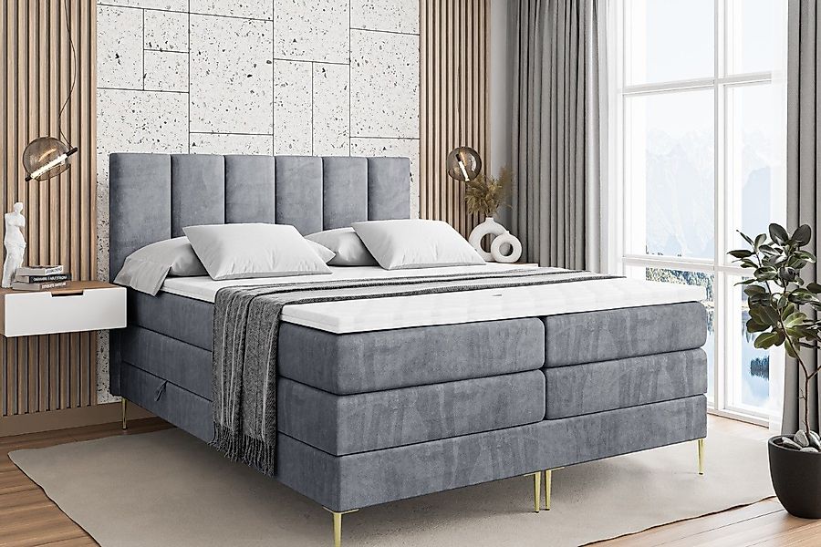 ALTDECOR Boxspringbett BOXI1-F KING (Multipocket-Matratze H4, günstig online kaufen