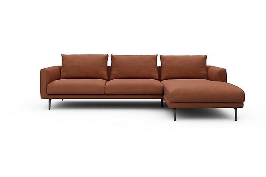 moebelfaktor Ecksofa Karl Chaiselongue rechts mit 2,5-Sitzer, Schlanker Rah günstig online kaufen