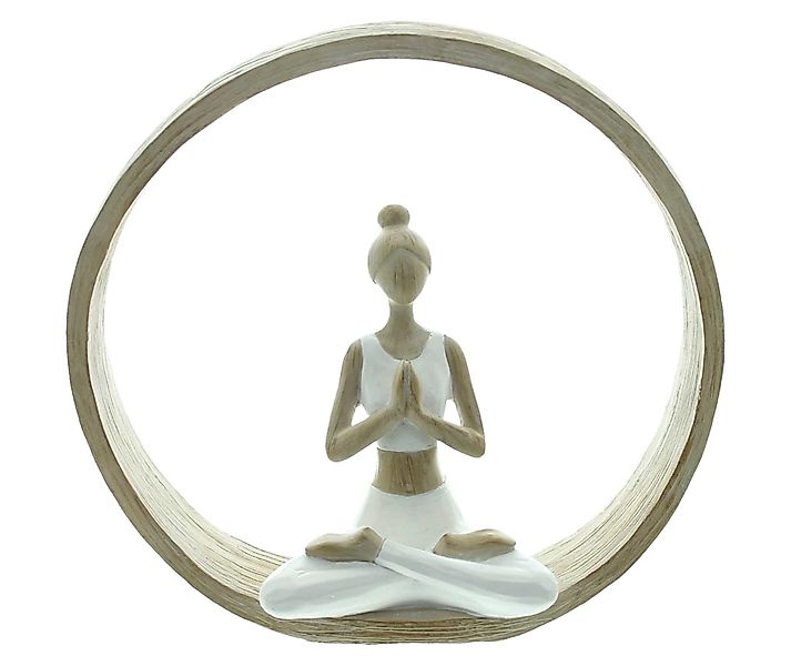 Dekoleidenschaft Dekofigur Dekoring "Meditation" Polyresin, natur günstig online kaufen