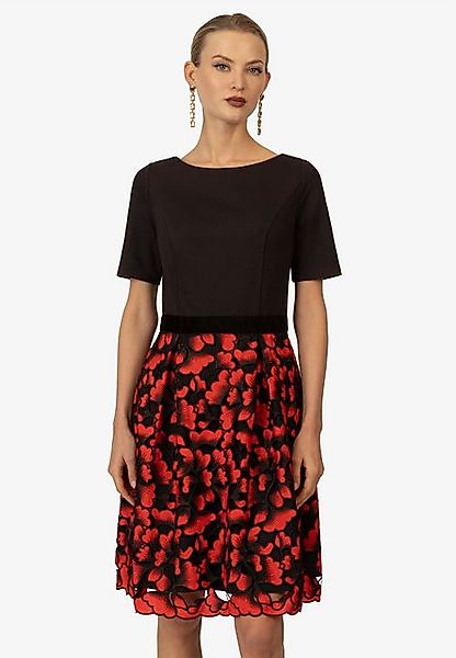 Kraimod Cocktailkleid mit floraler Spitze und Samt-Taille günstig online kaufen