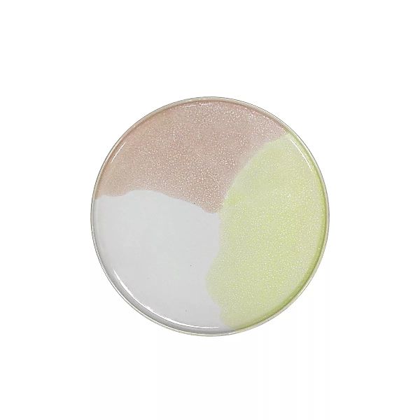 Gallery ceramics kleiner Teller rund rosa/ gelb günstig online kaufen