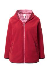 Ulla Popken Sweatjacke Trachten-Fleecejacke Kapuze Zierstickerei günstig online kaufen