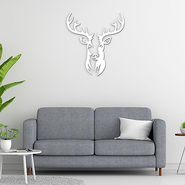 Namofactur Wanddekoobjekt XXL Hirsch Kopf Motiv, Holz Deko (2-teilig), Wand günstig online kaufen