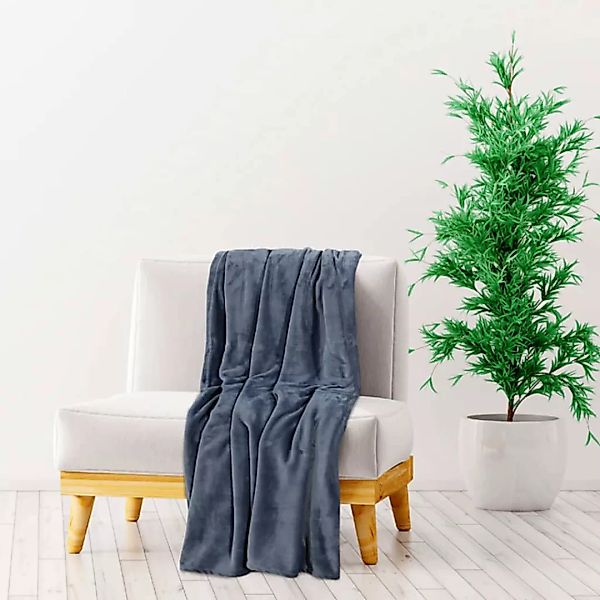 Vidaxl Decke Grau 200x240 Cm Polyester günstig online kaufen