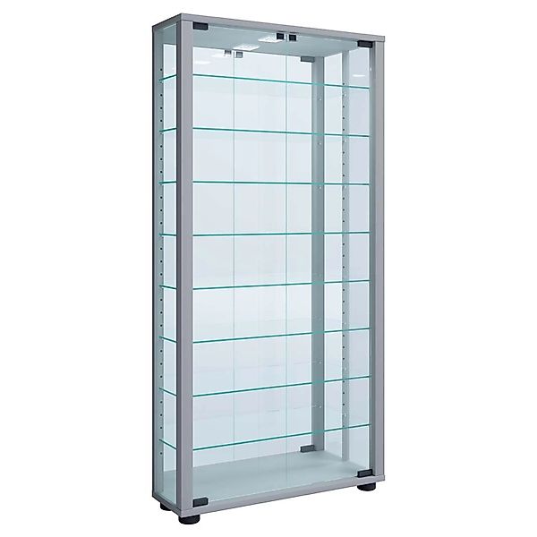 ebuy24 VitrosaMaxi Vitrinenschrank Wandhängend mit Spiegel 2 Glastüren Inkl günstig online kaufen
