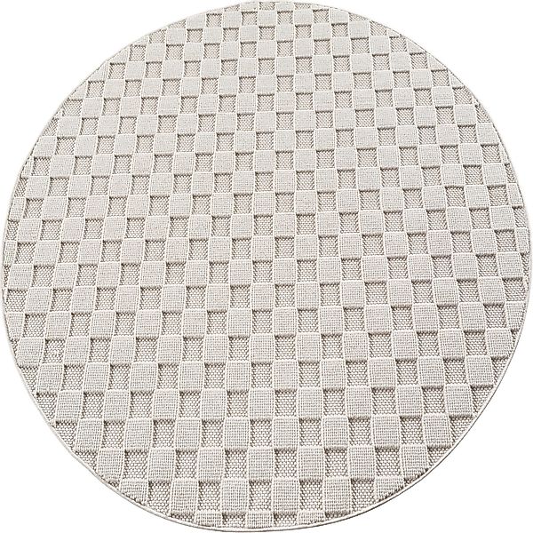 SIMPEX24 Designteppich Einfarbig Boucle Loop, Rund, günstig online kaufen