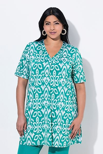 Ulla Popken T-Shirt Slinky-Longshirt florales Design günstig online kaufen
