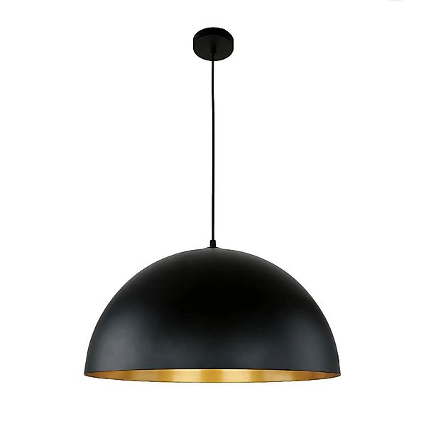 EASYLIGHT Pendelleuchte Rund Ø 50 cm Metall in Schwarz Gold E27 Höhenverste günstig online kaufen