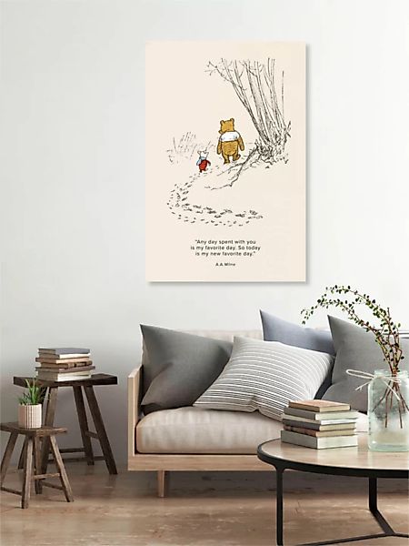 Poster / Leinwandbild - Winnie Puuh: Mein Neuer Lieblingstag günstig online kaufen