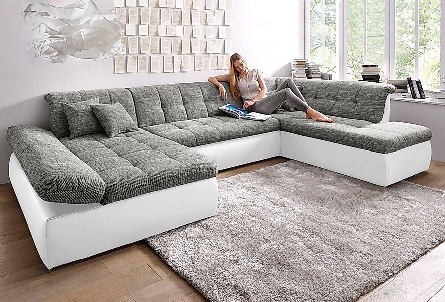 DOMO collection Wohnlandschaft "Moric U-Form, auch in Cord, Breite 353cm, v günstig online kaufen