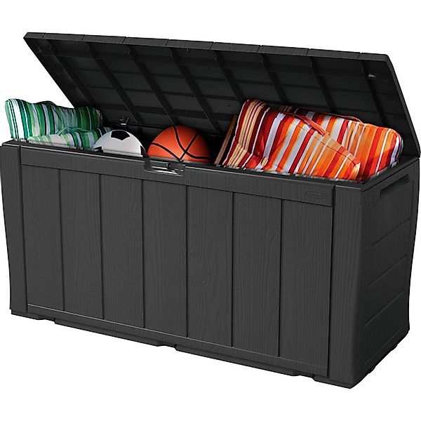 Keter Gartenbox "Sherwood" 270L Graphit Holzoptik günstig online kaufen