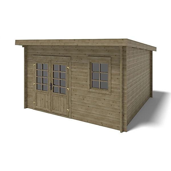 Altanka Gartenhaus   Gerätehaus 16 m2   4x4 m   40 mm   Imprägniert   DOM71 günstig online kaufen
