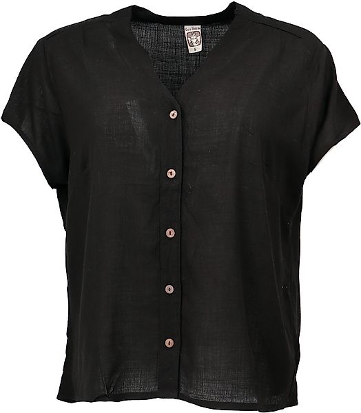 Guru-Shop Longbluse Luftiges Basic Blusentop, kurzarm günstig online kaufen
