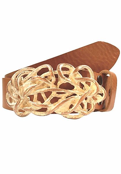 Rettungsring Gürtel Ledergürtel "Gump Wood", mit austauschbarer Schließe "S günstig online kaufen