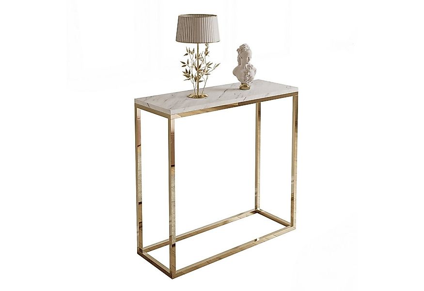 Lookway Konsolentisch MODERN LEVANTO mit goldfarbenem, verchromtem Gestell günstig online kaufen