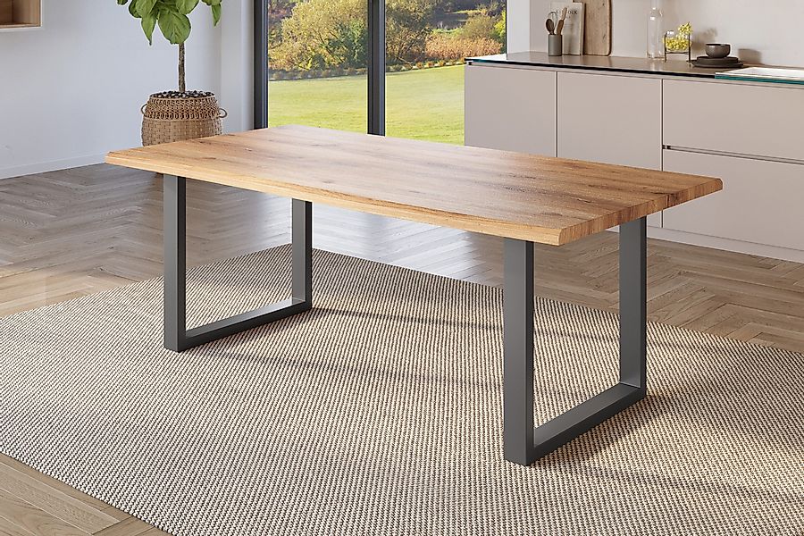 SAM® Esstisch Thoran, Holz-Optik Wildeiche, U-Metallgestell, günstig online kaufen