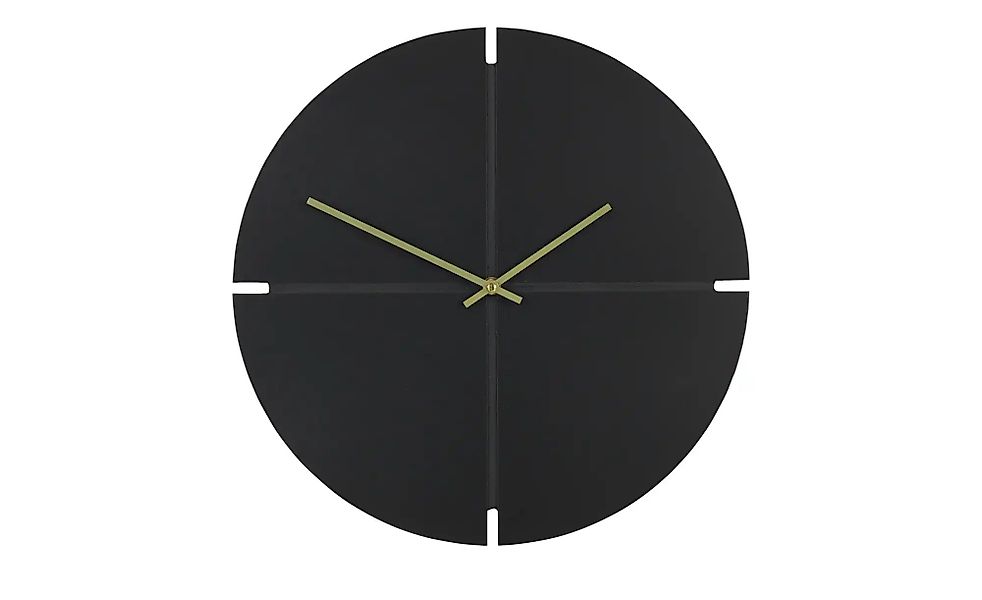 Wanduhr   ¦ schwarz ¦ Holzwerkstoff,Metall ¦ Maße (cm): B: 40 H: 40 T: 4.0 günstig online kaufen