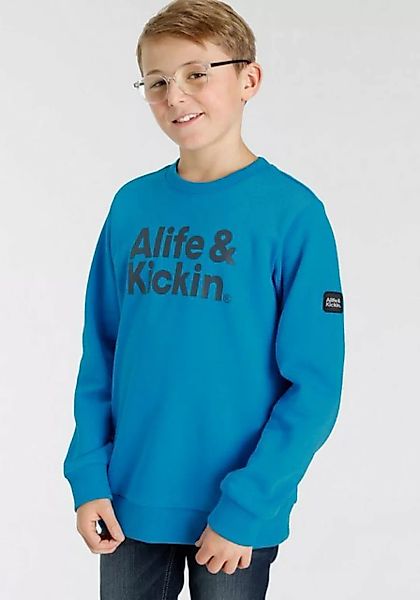 Alife & Kickin Sweatshirt Logo-Print in melierter Qualität günstig online kaufen