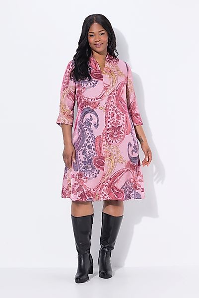 Ulla Popken Jerseykleid Kleid A-Linie Kelchkragen günstig online kaufen