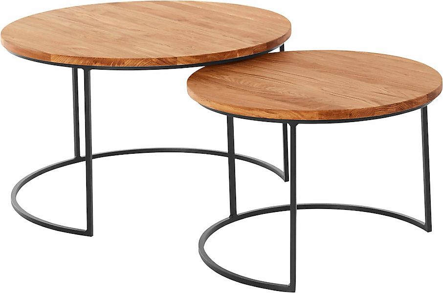 andas Couchtisch "Caprinus" Maße (B/T/H): 75/75/39 und 58/58/39 cm, aus Eic günstig online kaufen