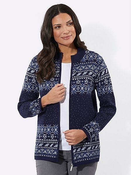 Sieh an! Strickjacke Jacquardstrickjacke . günstig online kaufen