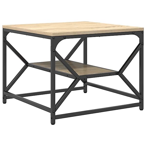 vidaXL Couchtisch Sonoma Eiche 51 x 50 x 40 cm Ingenieurholz und Stahl 8682 günstig online kaufen