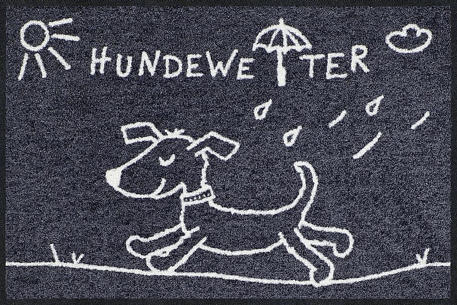 Salonloewe Fußmatte Fußmatte "Hundewetter", eckig, Höhe: 7 mm, Motiv günstig online kaufen