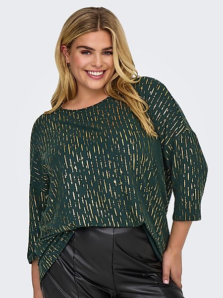 ONLY CARMAKOMA Rundhalsshirt CARFOILA 3/4 O-NECK günstig online kaufen